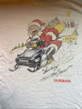 Vintage Yamaha snowmobile Cream Tee (80s?/90s?)